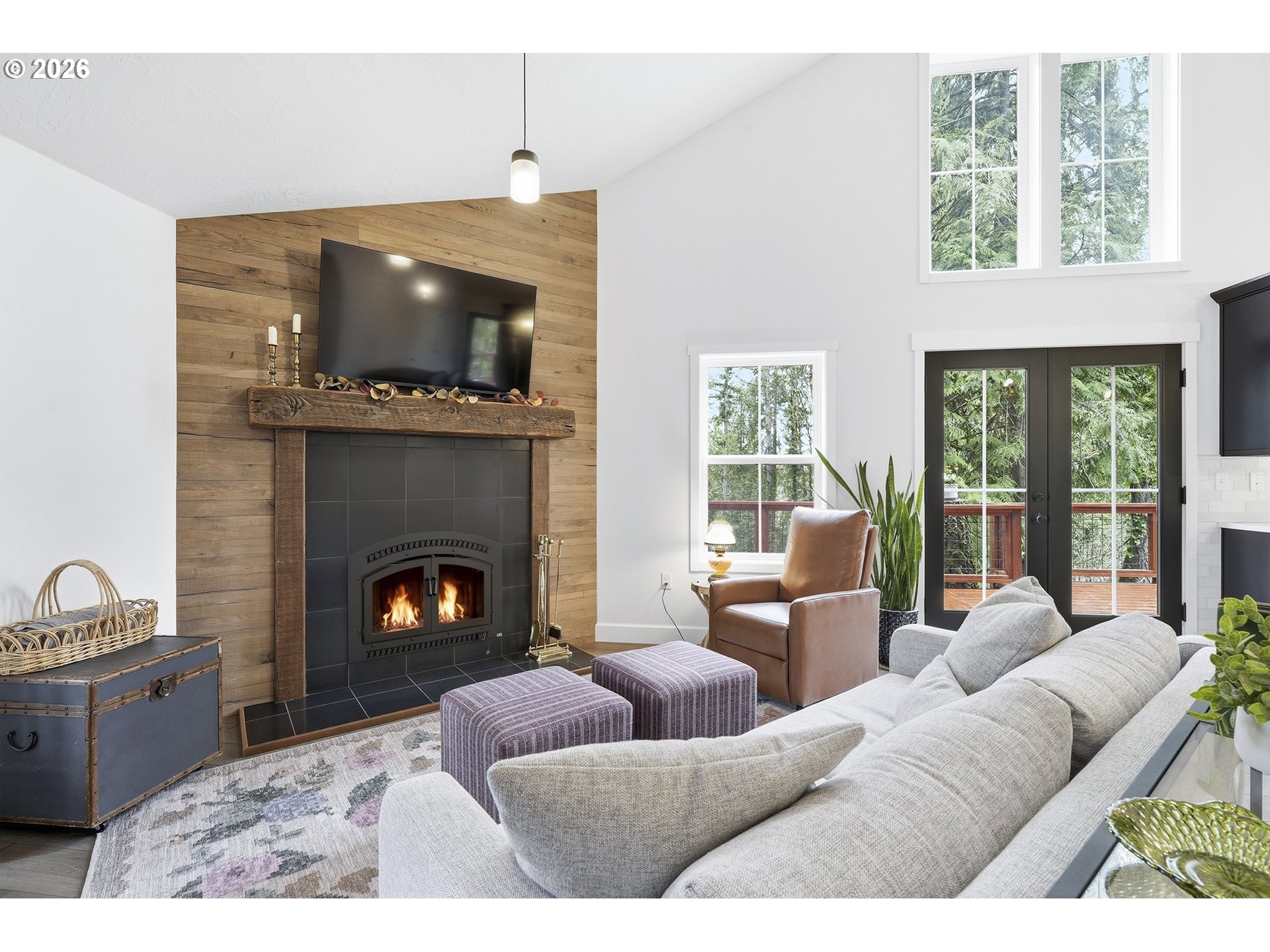 15680 South Wave Road Mulino, OR 97042 - Photo 6 of 43 a living room with furniture and a fireplace