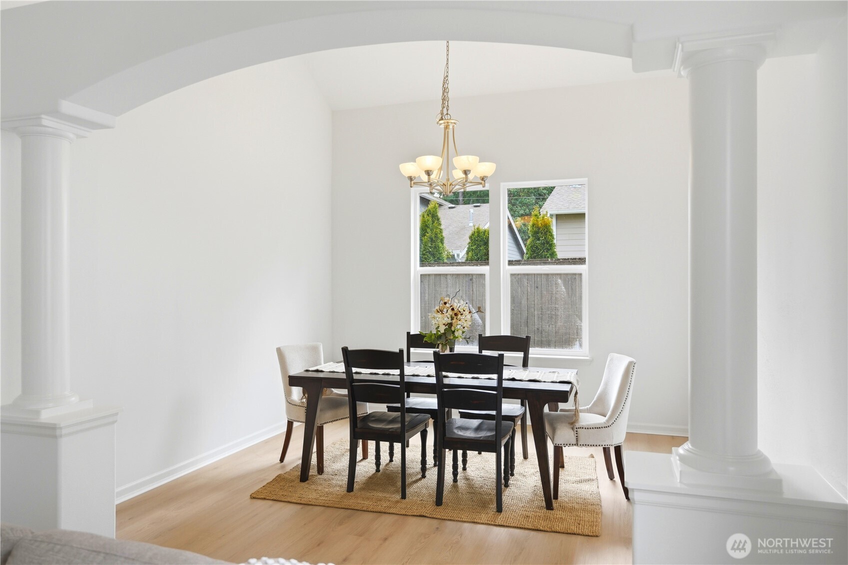 24115 22nd Place West Bothell, WA 98021 - Photo 9 of 40 a view of a dining room with furniture and chandelier