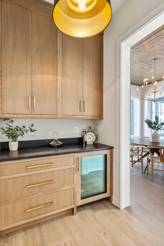 a view of a bathtub in a room
