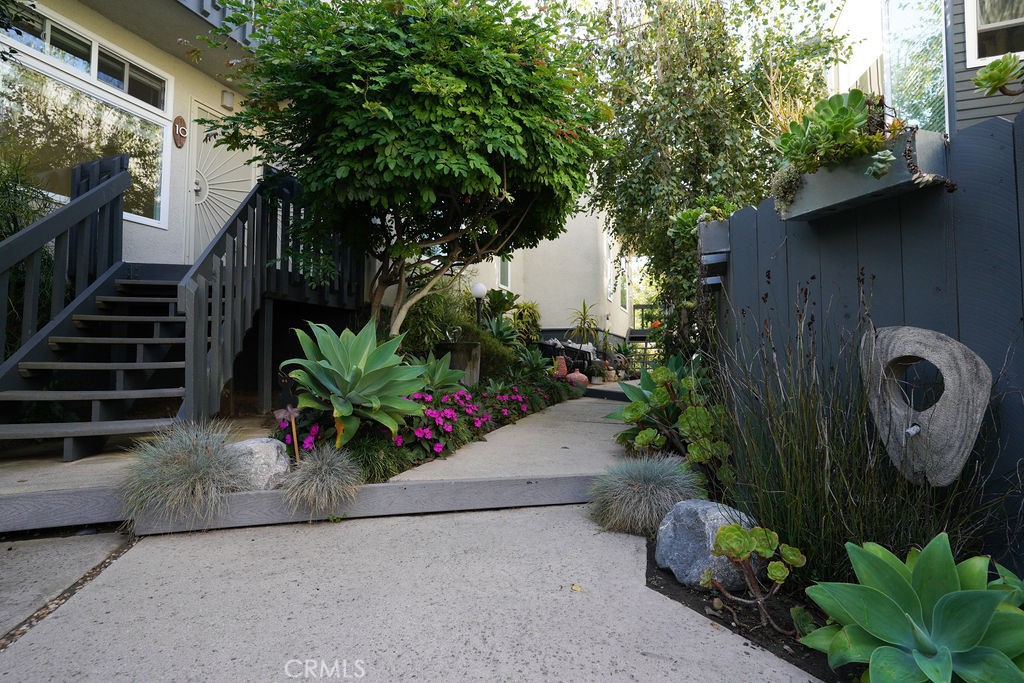 320 12th Street, Unit 5 Seal Beach, CA 90740 - Photo 14 of 18 a potted plant sitting in front of a house with potted plants