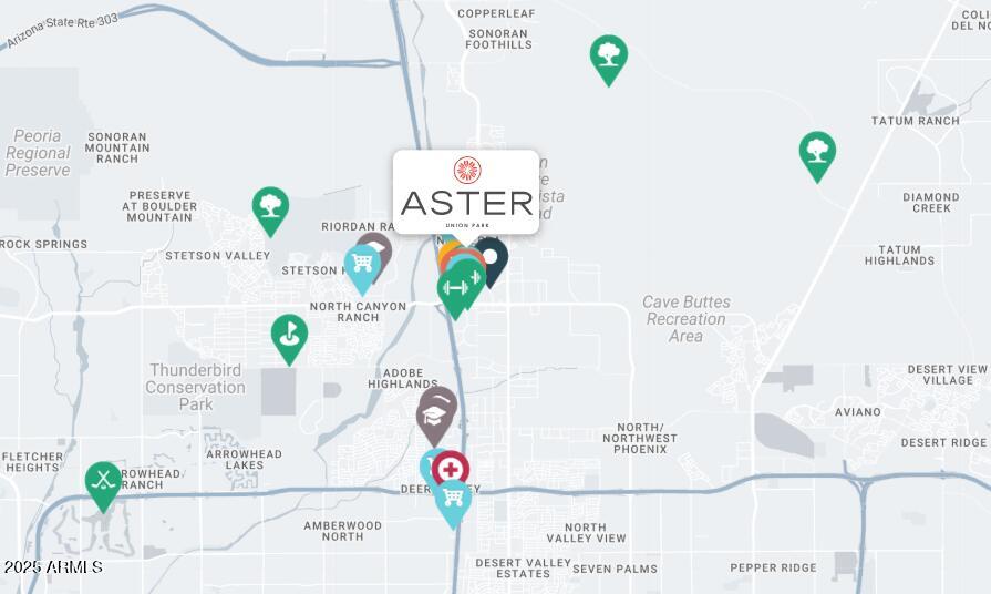 2480 West Rowel Road Phoenix, AZ 85085 - Photo 16 of 16 Aster at Union Park on a map