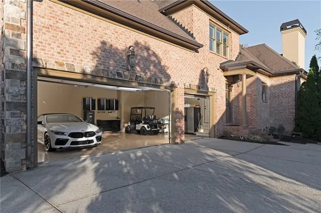 a terrace with outdoor seating and city view
