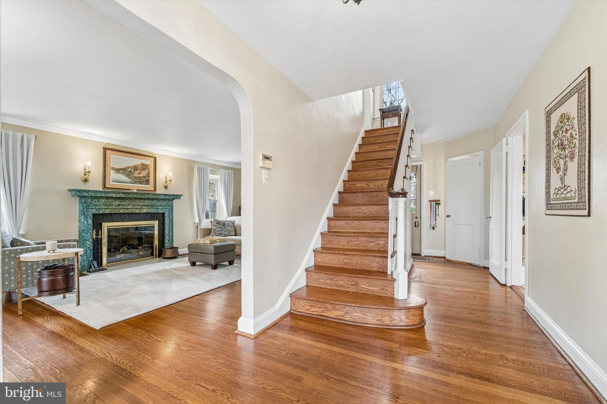 8331 High School Road Elkins Park, PA 19027 - Photo 2 of 42 Lovely foyer entrance with exposed hardwood floors