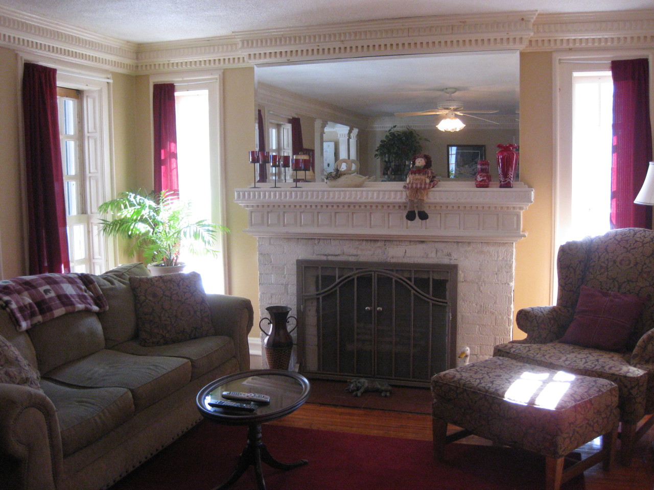 121 Prospect Street Chester, MA 01011 - Photo 4 of 16 a living room with furniture and a fireplace