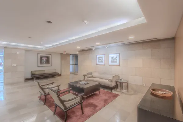 a living room with furniture and a couch