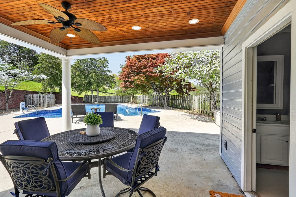 4671 Bunker Hill Road Cookeville, TN 38506 - Photo 60 of 87 a view of an outdoor dining space with a table and chairs