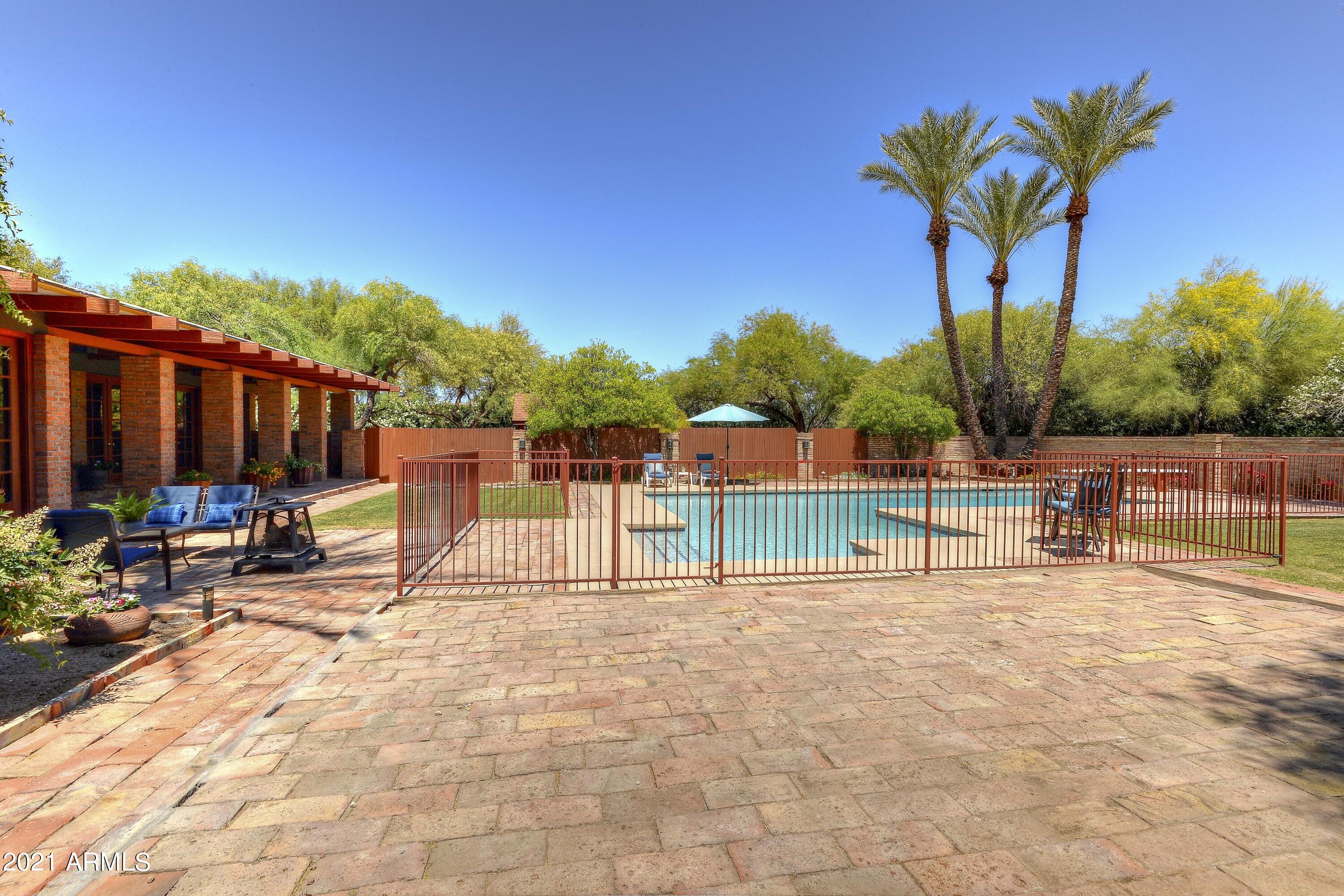 6342 East Maverick Road Paradise Valley, AZ 85253 - Photo 36 of 48 036_Brick Patio, Fenced Pool