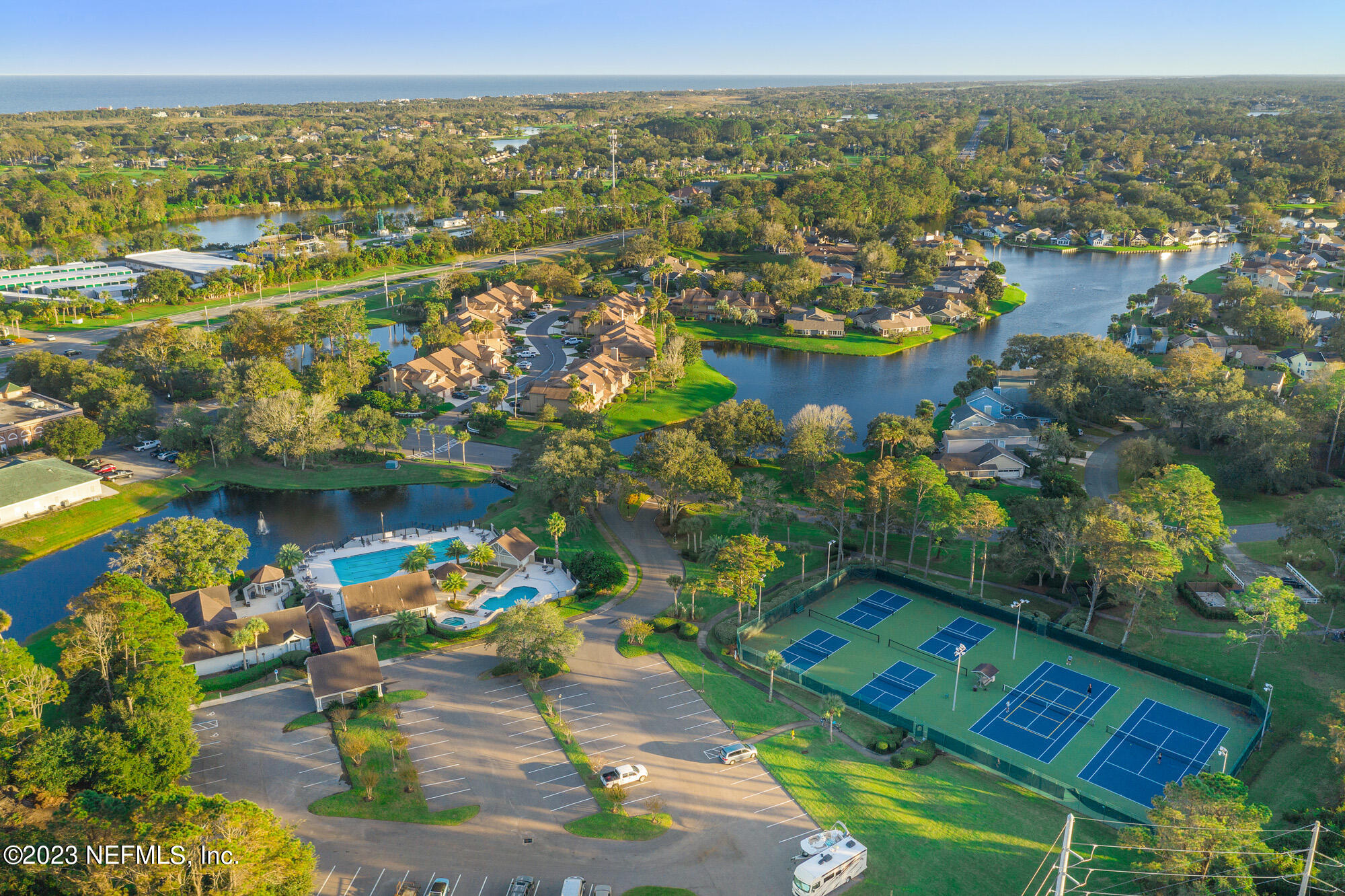 601 Tournament Road Ponte Vedra Beach, FL 32082 - Photo 31 of 31 an aerial view of residential house with outdoor space and swimming pool