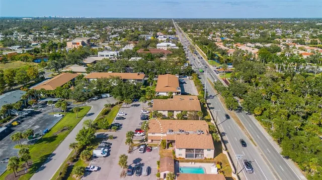 an aerial view of multiple house