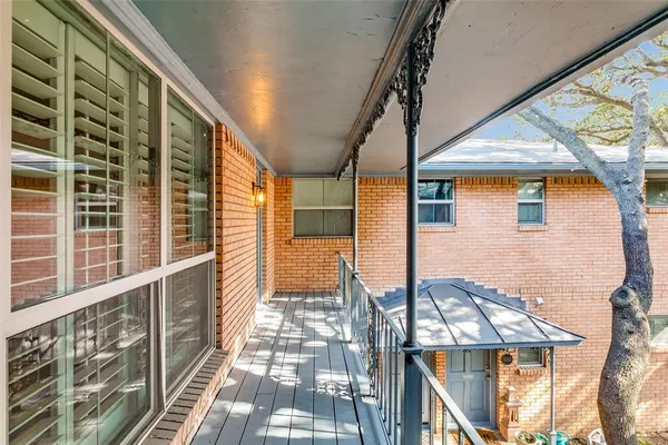 a view of a balcony