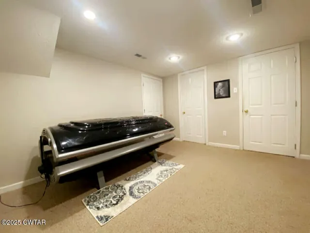 a car parked in a room