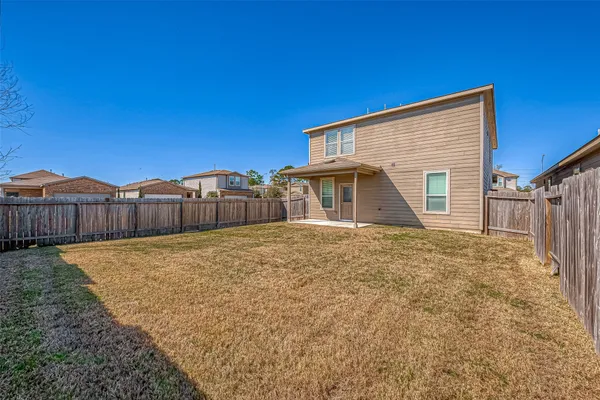 a backyard of a house