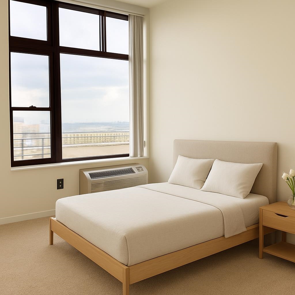 1500 Washington Street, Unit 8I Hoboken, NJ 07030 - Photo 11 of 21 a bedroom with a large bed and a large window