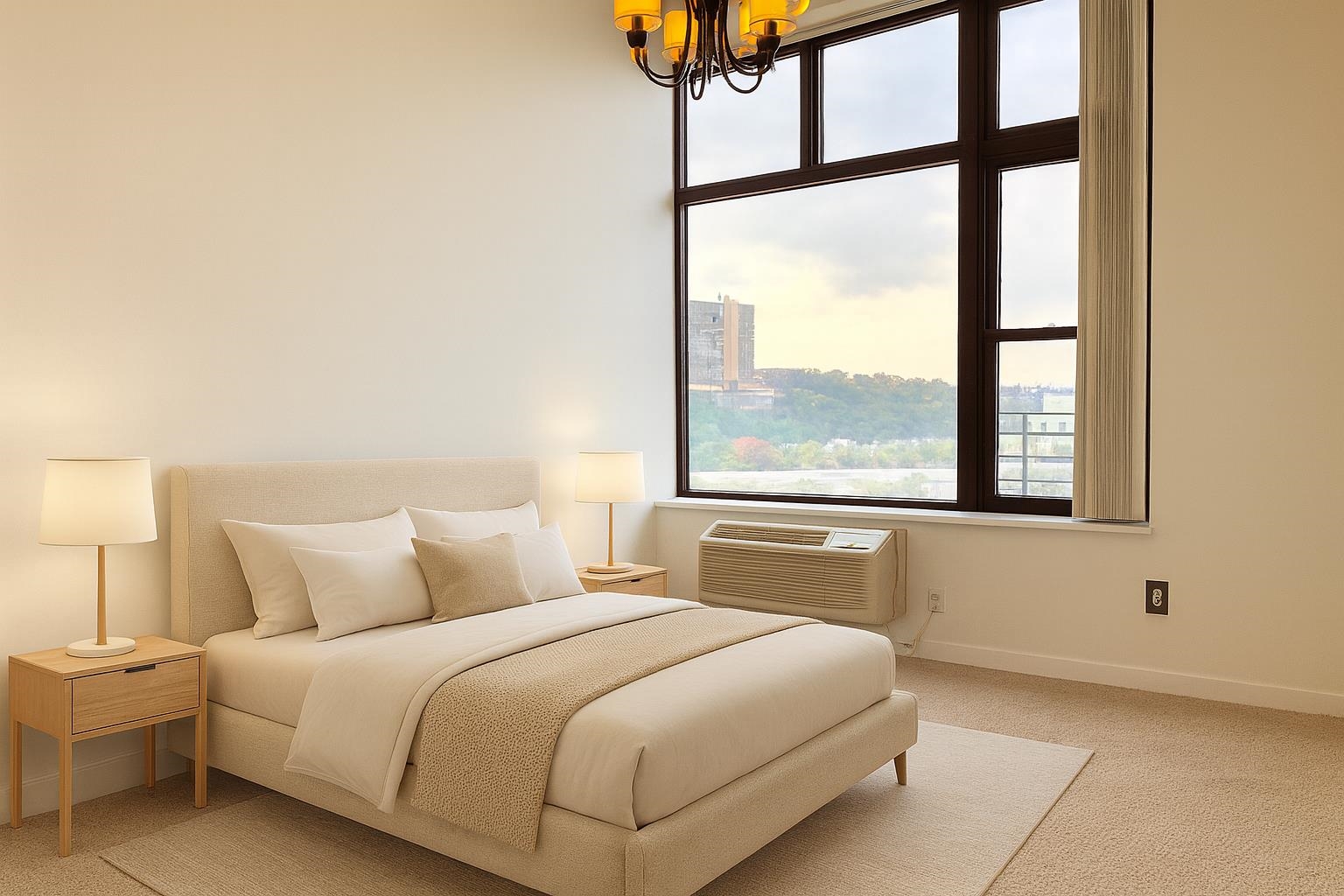 1500 Washington Street, Unit 8I Hoboken, NJ 07030 - Photo 7 of 21 a bedroom with a large bed and a large window