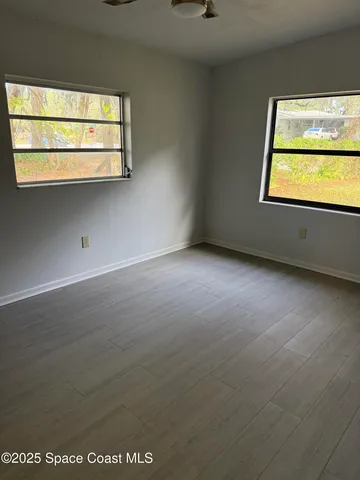 an empty room with a window