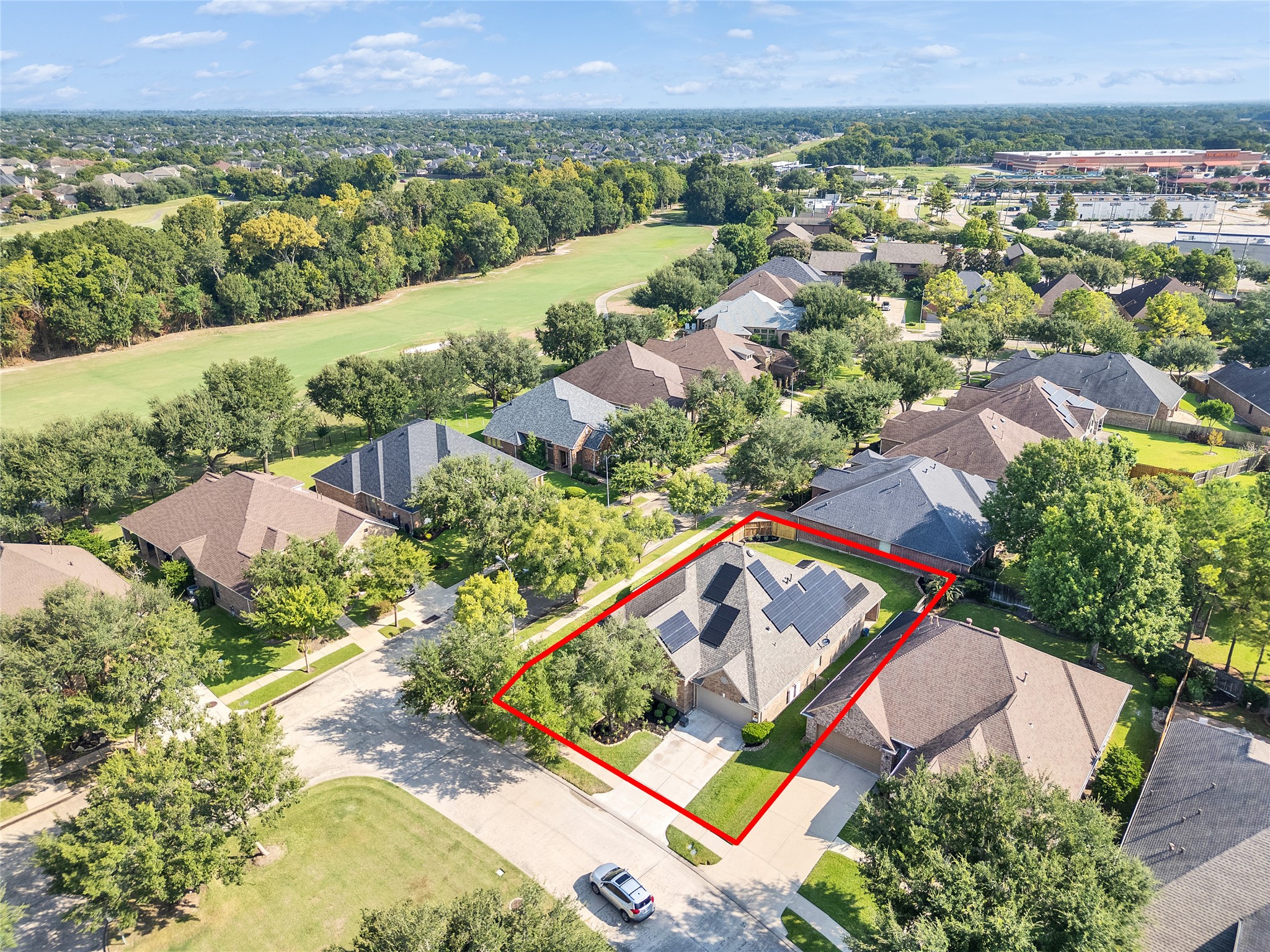 7218 Spring Meadow Lane Katy, TX 77494 - Photo 27 of 30 an aerial view of residential houses with outdoor space and swimming pool
