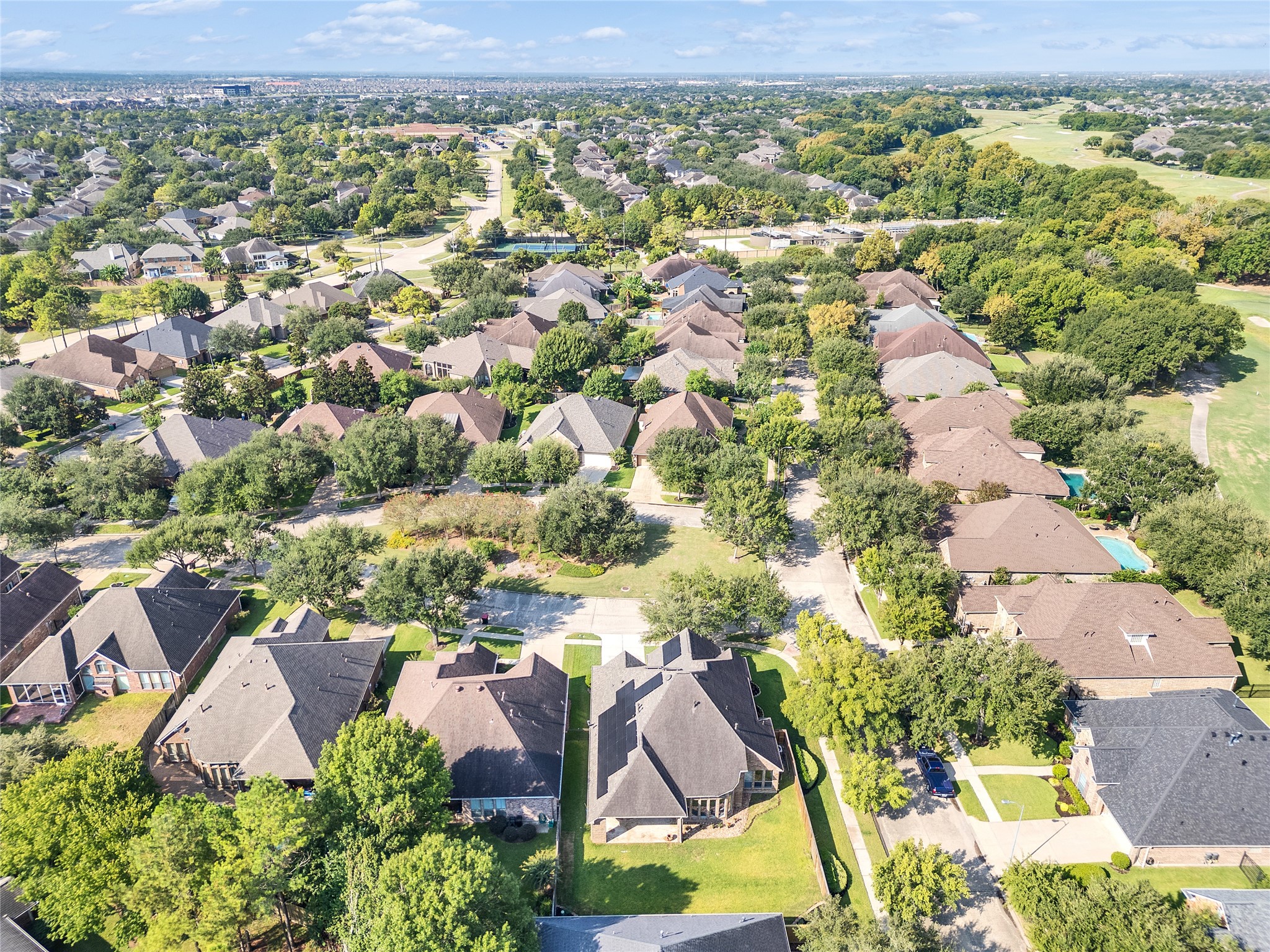 7218 Spring Meadow Lane Katy, TX 77494 - Photo 28 of 30 an aerial view of residential houses with outdoor space