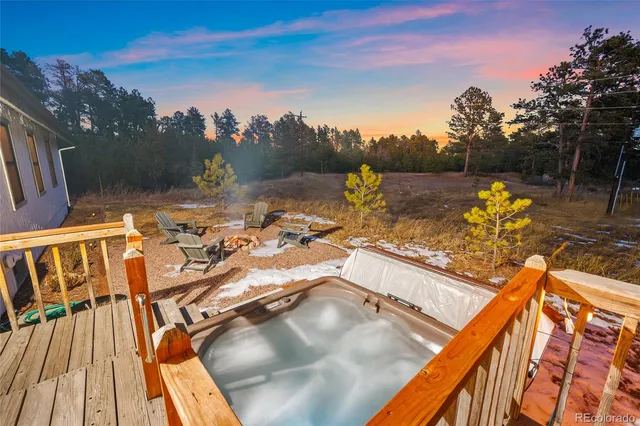 a view of a terrace with sitting area