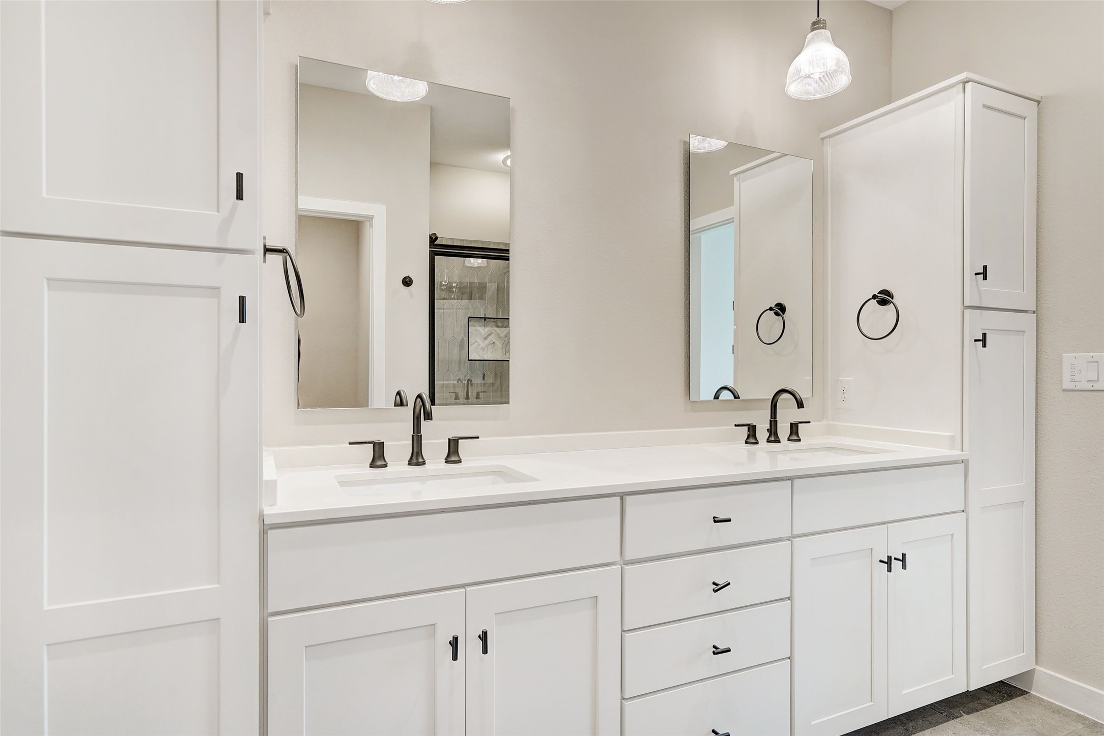 3809 Valley View Road, Unit 13 Austin, TX 78704 - Photo 16 of 27 a bathroom with double sink and a mirror