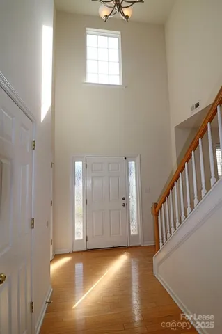 a view of an entryway with a window