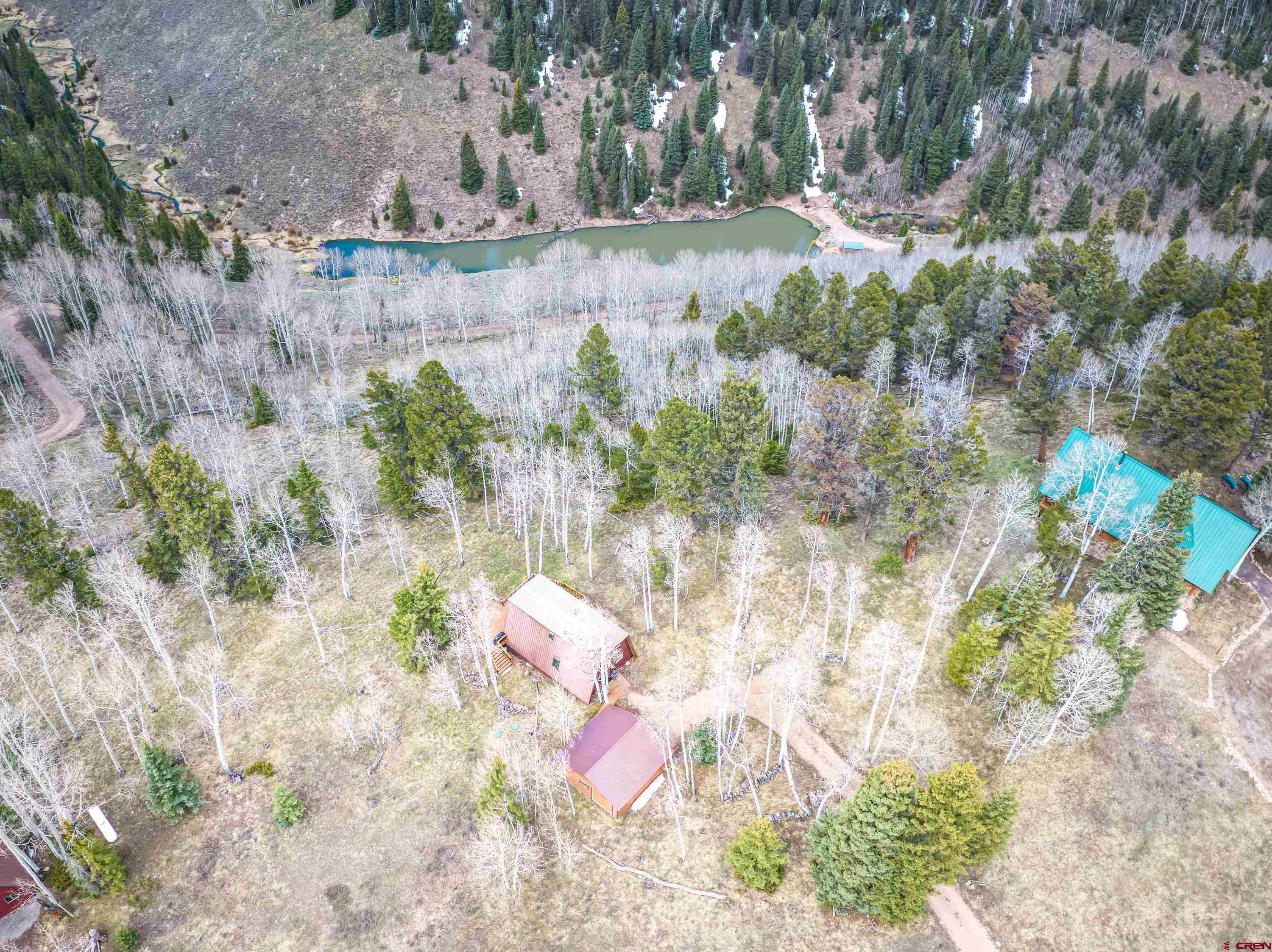 771 Spruce Road Cimarron, CO 81220 - Photo 29 of 34 a view of a fire pit with large trees