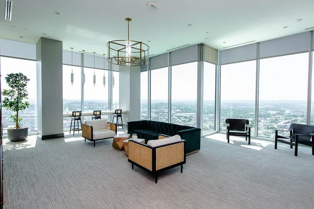 a view of room with window and fireplace