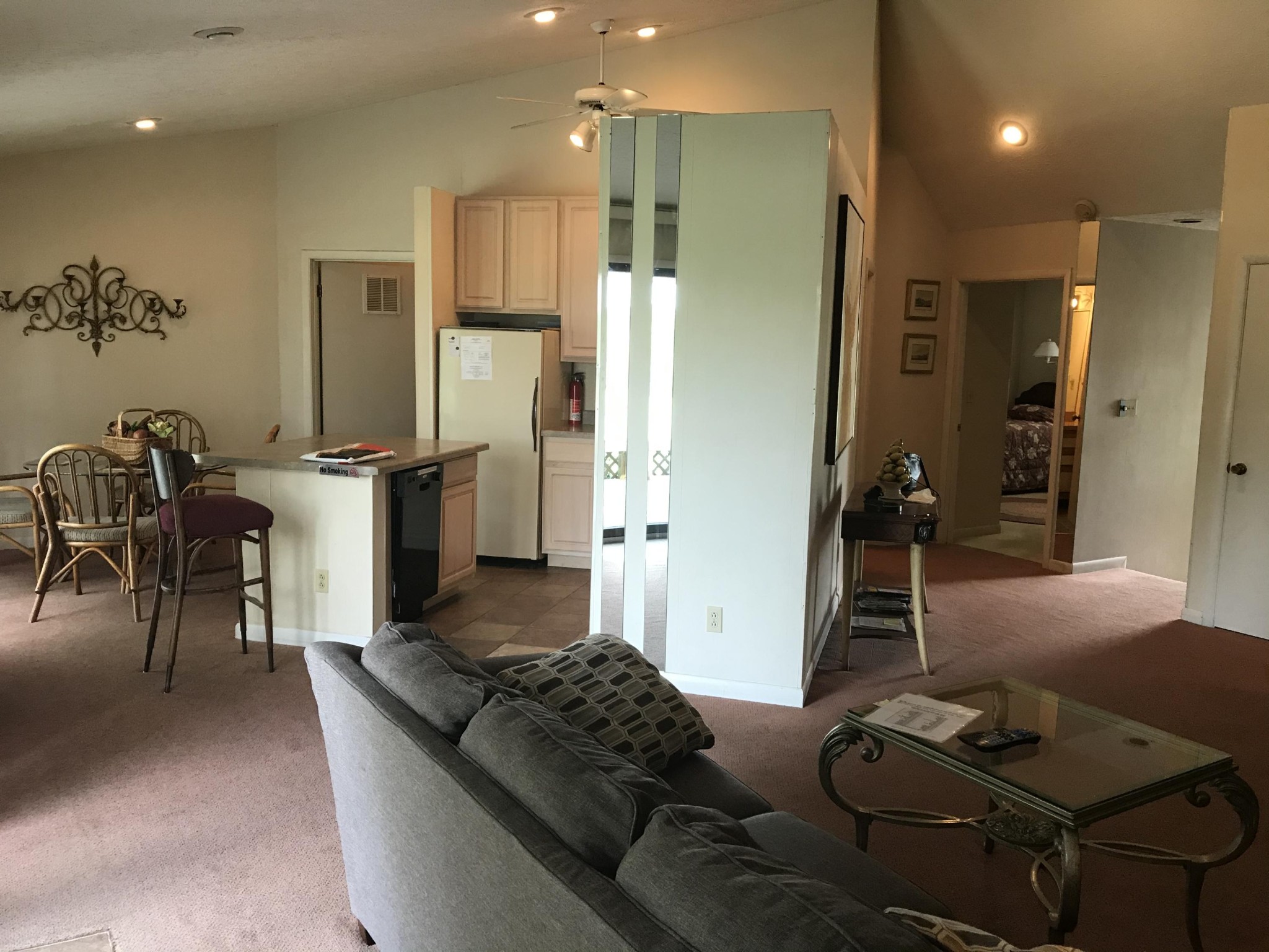 720 Harrison Ferry Road, Unit A White Pine, TN 37890 - Photo 6 of 19 a living room with furniture and a refrigerator