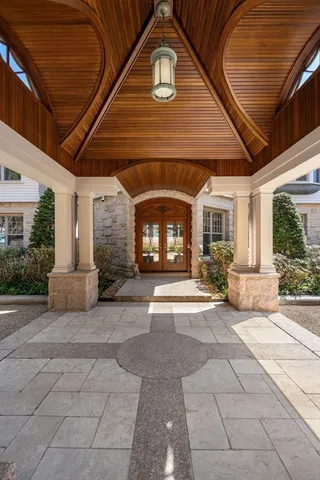 a view of a house with a large space and a large window