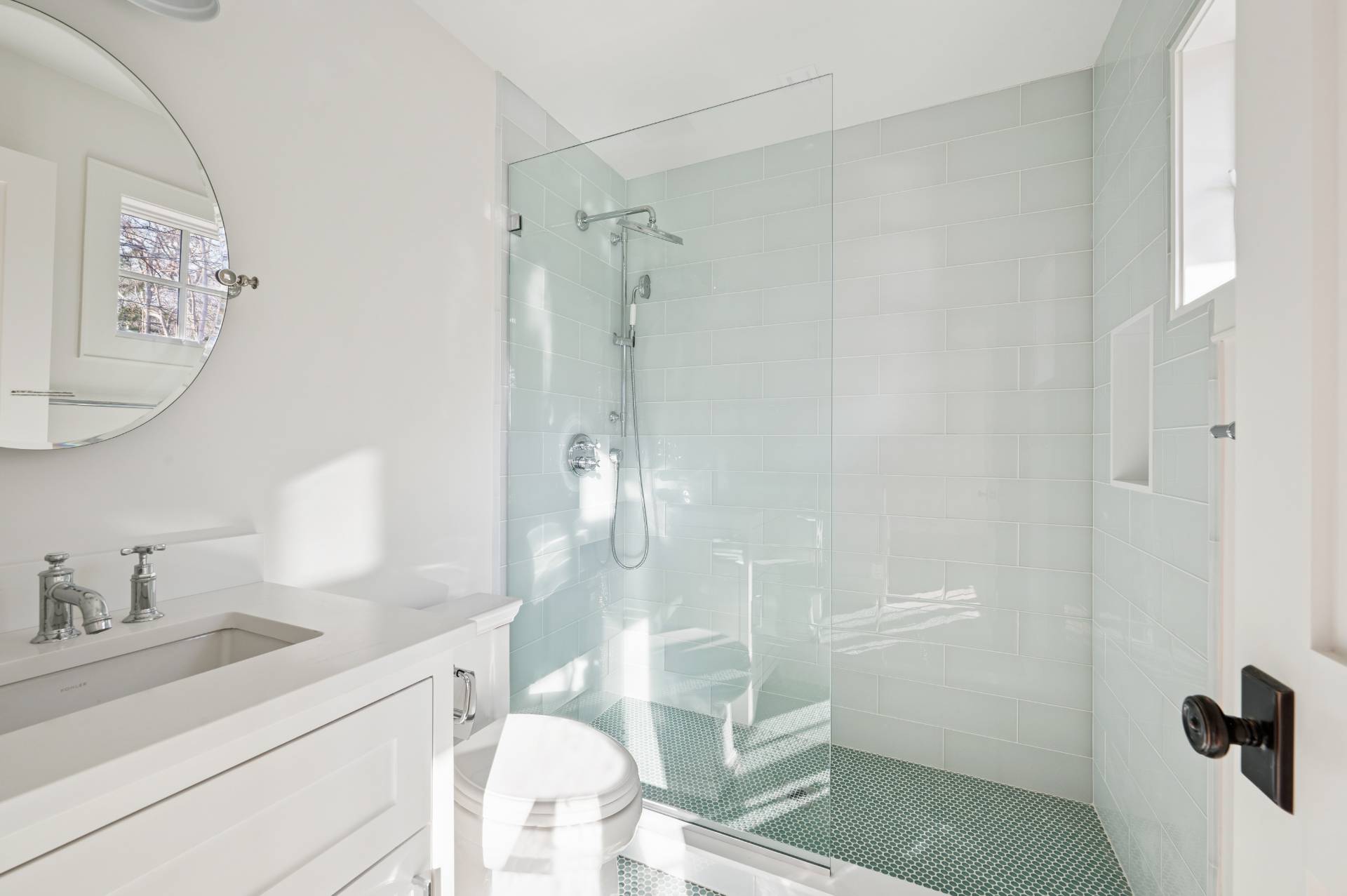 206 Water Hole Road East Hampton, NY 11937 - Photo 21 of 32 a bathroom with a sink and a mirror