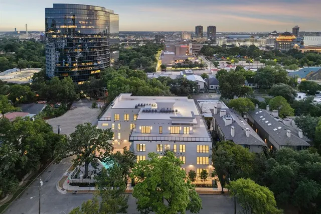 an aerial view of city
