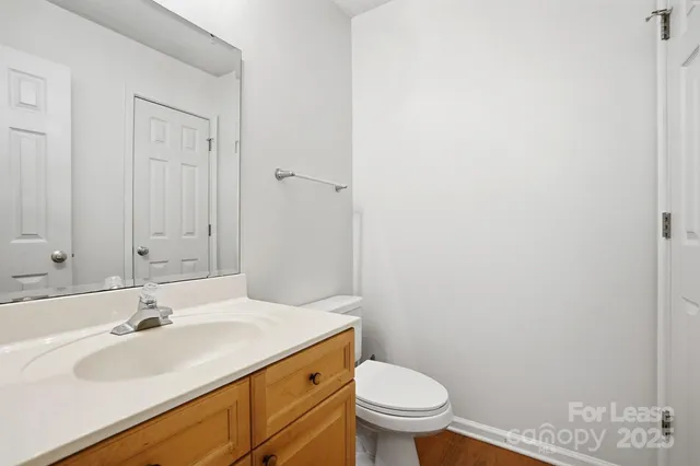 a bathroom with a sink toilet and vanity
