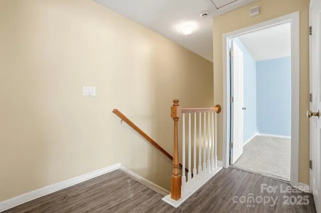 a view of a hallway with entryway