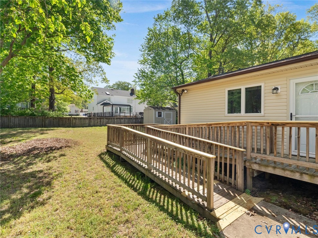 10713 Hamlin Way Chester, VA 23831 - Photo 45 of 49 Spacious backyard with deck and ramp access, offer