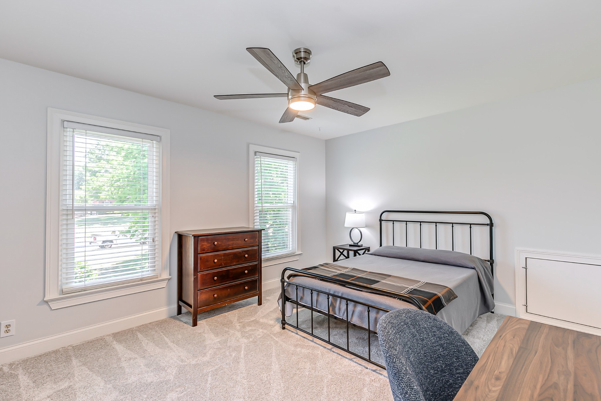8204 Alamo Road Brentwood, TN 37027 - Photo 30 of 41 a bedroom with a bed and a ceiling fan