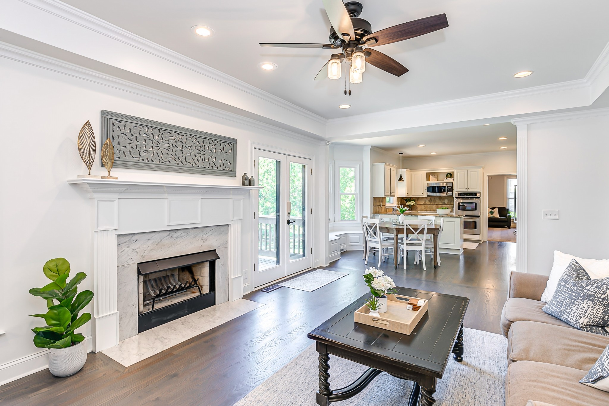 8204 Alamo Road Brentwood, TN 37027 - Photo 7 of 41 a living room with furniture and a fireplace