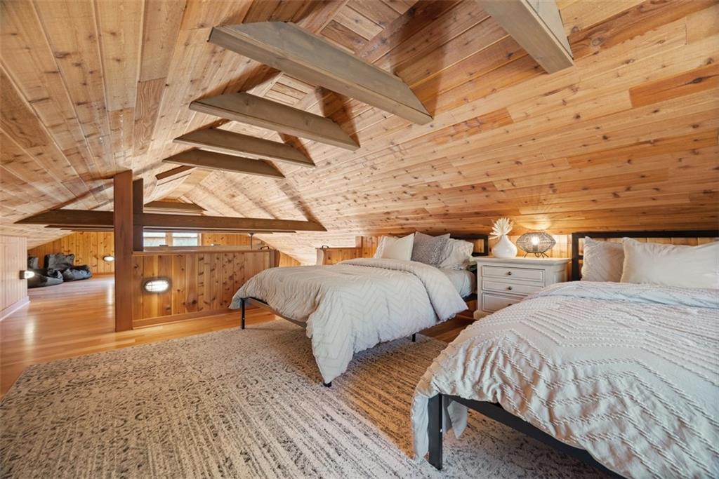 192 Mountain Laurel Road Emlenton, PA 16373 - Photo 22 of 50 The loft comfortably fits 2 queen size beds and additional furniture pieces.