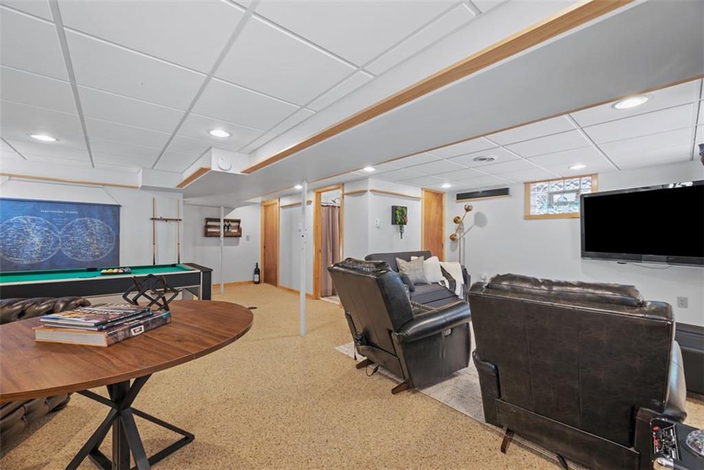 192 Mountain Laurel Road Emlenton, PA 16373 - Photo 26 of 50 This game room provides the perfect hangout for kids with their friends. Play pool or some video games. Or recline and watch your favorite movie.