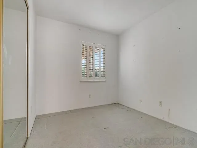 an empty room with a window