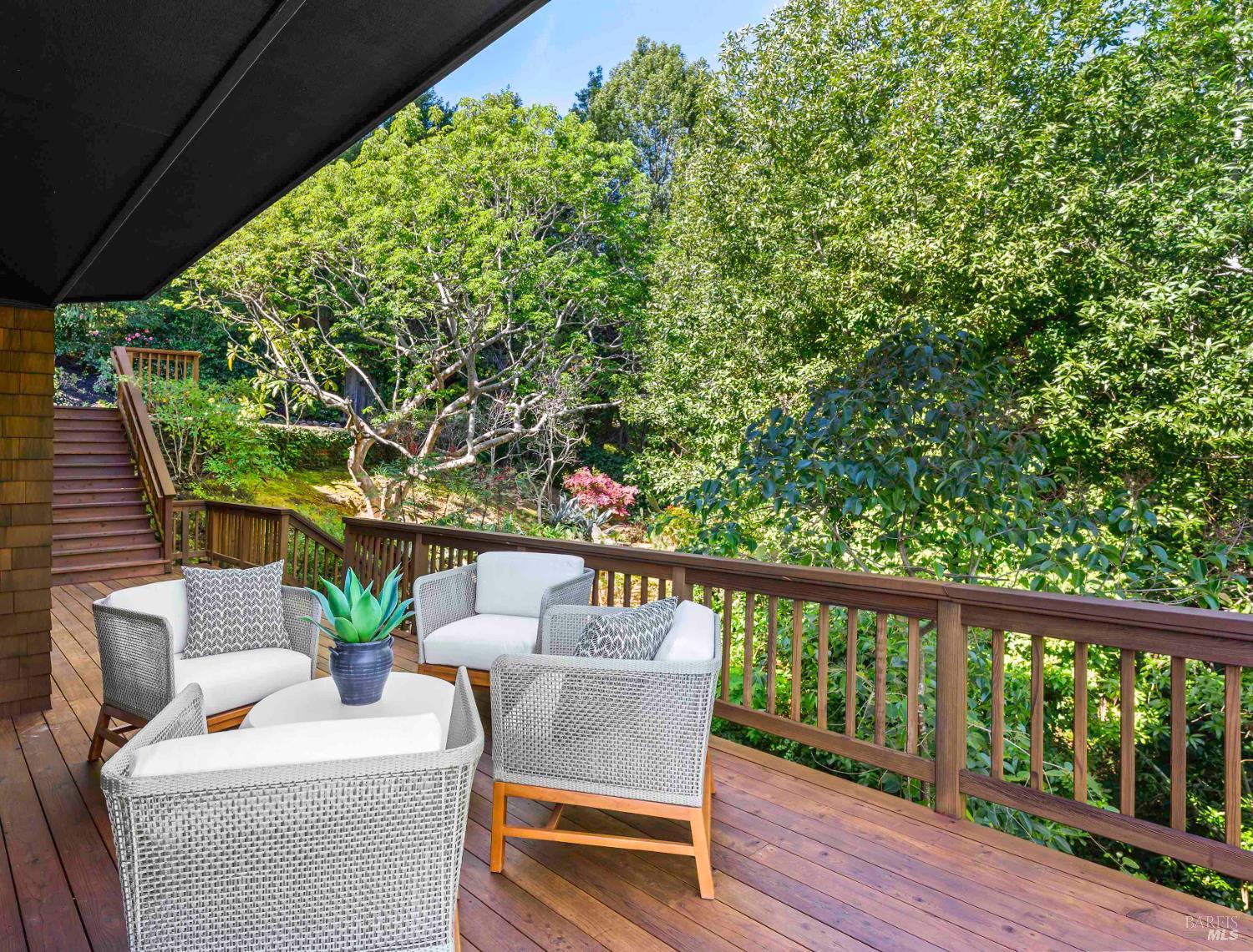 33 Acorn Way Kentfield, CA 94904 - Photo 45 of 58 a view of a chairs and table in the balcony