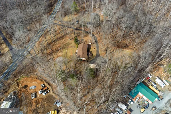 a view of a yard with some trees
