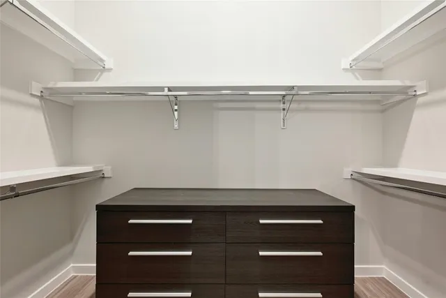 a close view of closet