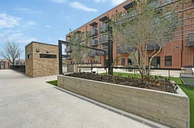 front view of a building with a street