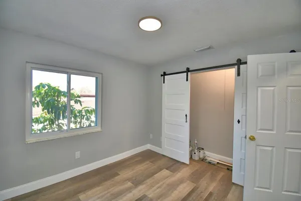 an empty room with a window