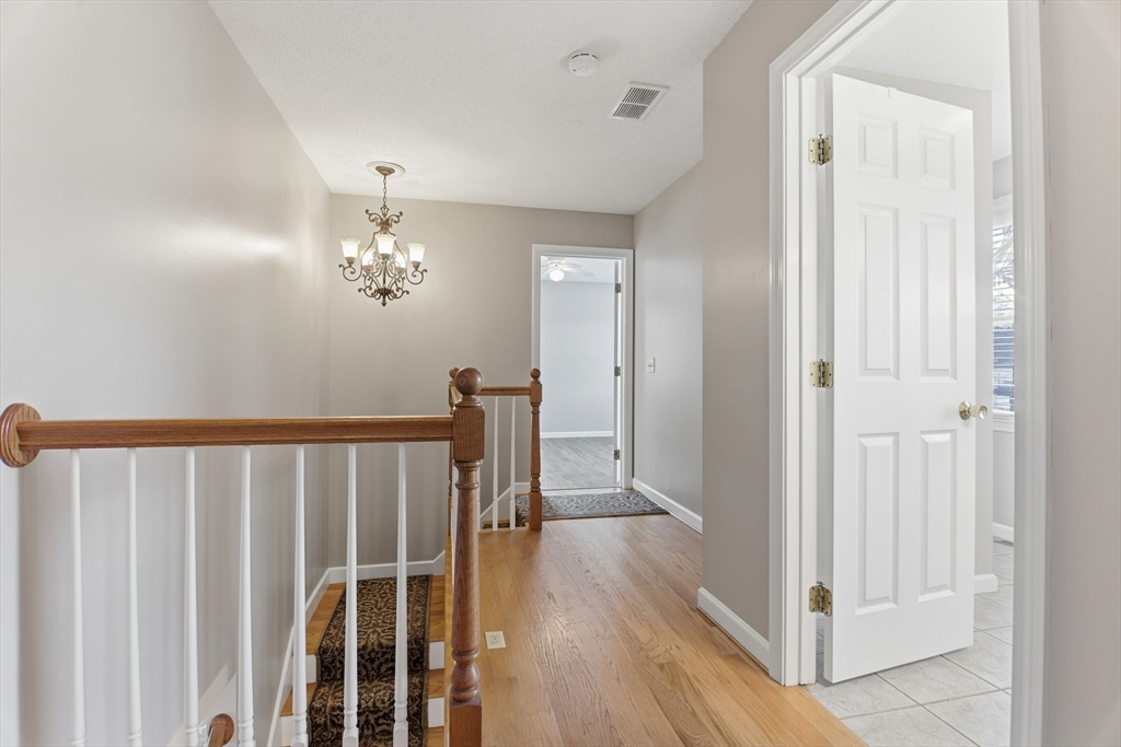 2 John Mason Road Southwick, MA 01077 - Photo 33 of 41 a view of a hallway with wooden floor and staircase