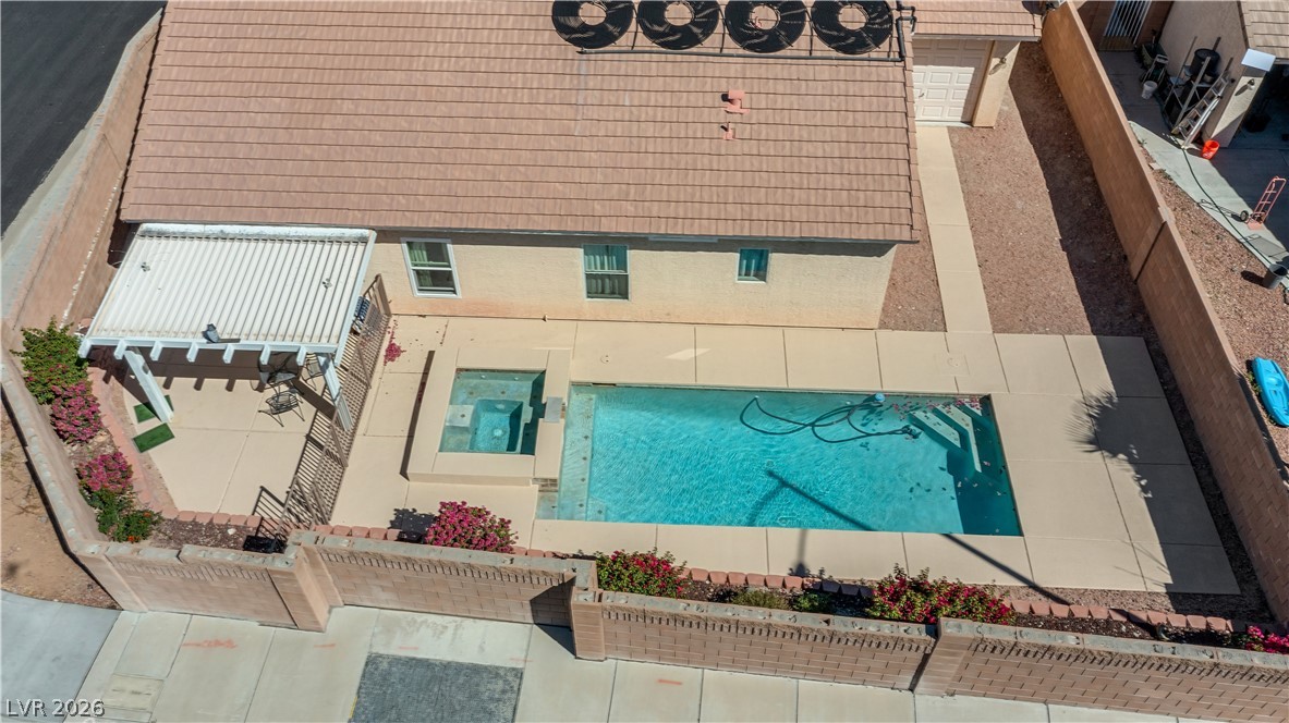 2823 Rippling Springs Street Laughlin, NV 89029 - Photo 83 of 89 View from above of property featuring a pool area