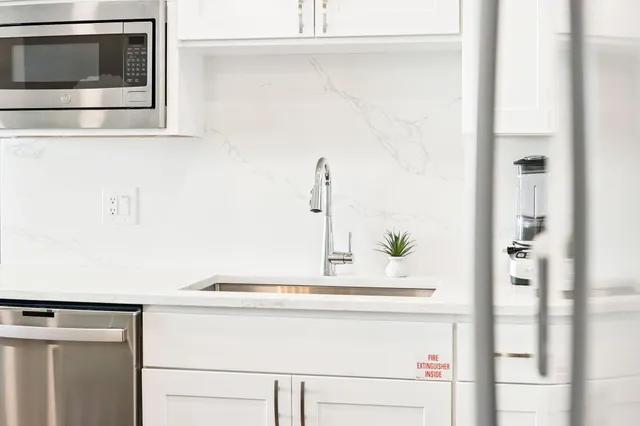 a close view of sink and tap