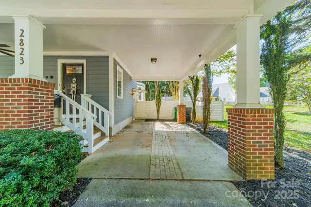 front view of a house with a porch