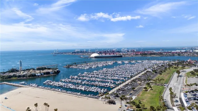 an outdoor space with seating