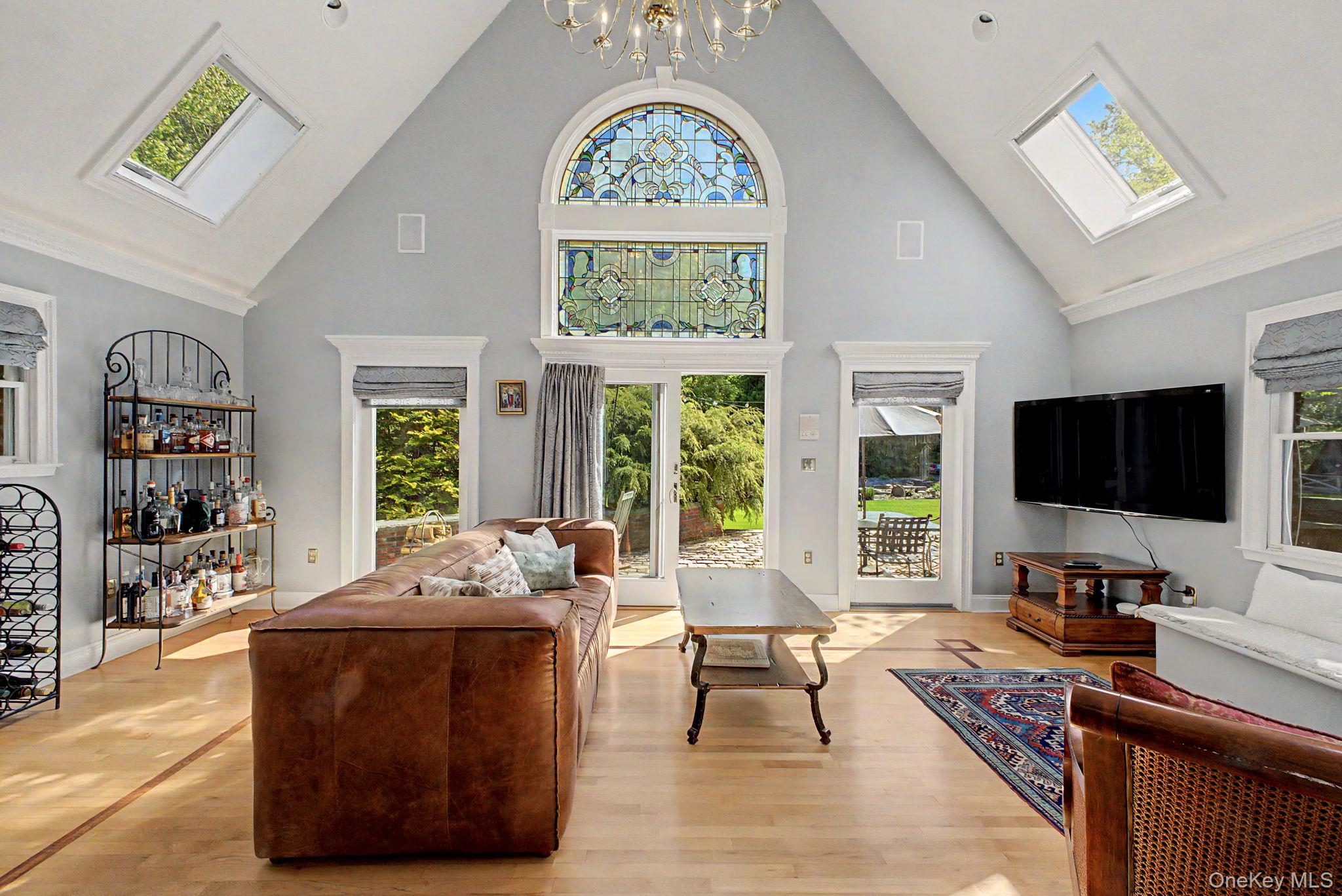 80 Hack Green Road Pound Ridge, NY 10576 - Photo 9 of 50 Great Living room 16 feet height ceiling