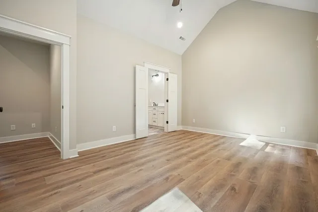 a bathroom with a bathtub and sink